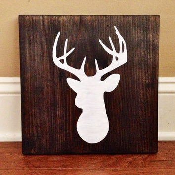 354x354 Shop Hunting Paint On Wanelo - Deer Head Silhouette Painting