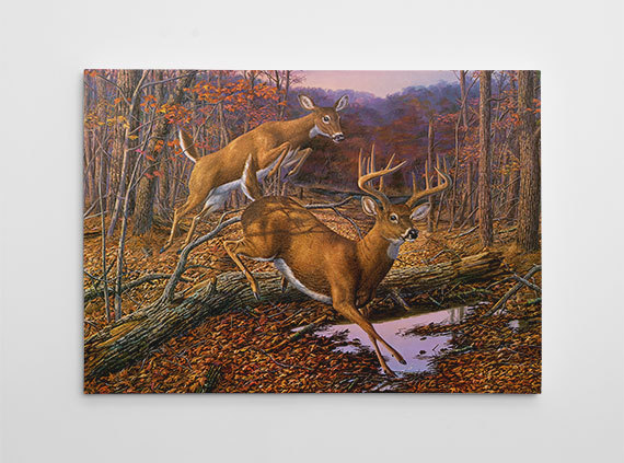 570x423 Deer Wall Decor Deer Hunting Canvas Art Large Deer Painting - Deer Hunting Painting