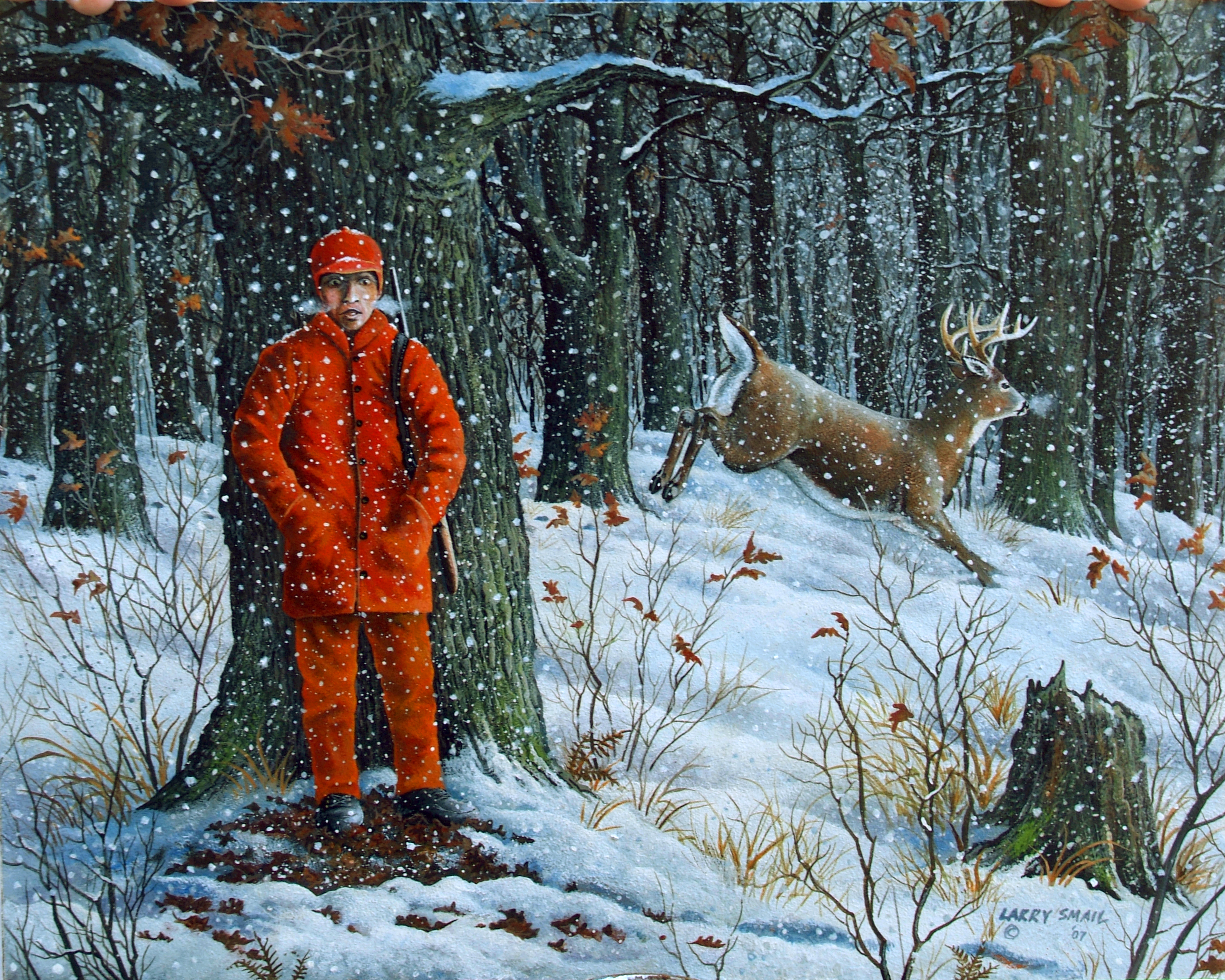 6000x4800 Images Of Deer Hunting Paintings - Deer Hunting Painting