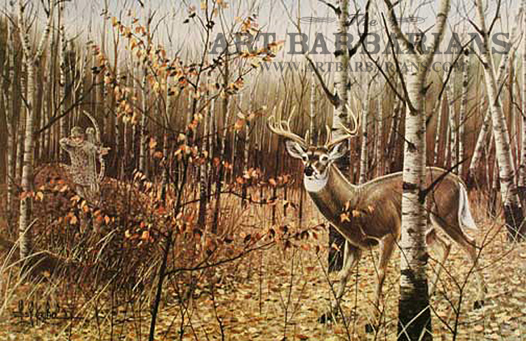 750x487 Wildlife Art Prints Plus Original Paintings With A Wide Selection - Deer Hunting Painting