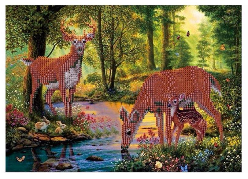 811x588 5d Deer In Forest - Deer In Forest Painting