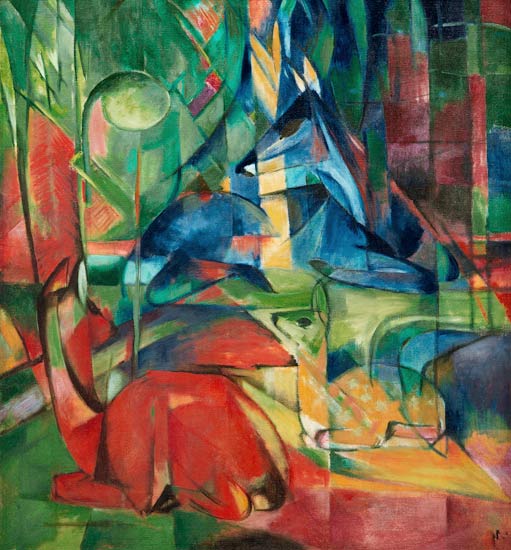 511x550 Deer In The Woods (Ii) - Deer In The Woods Painting