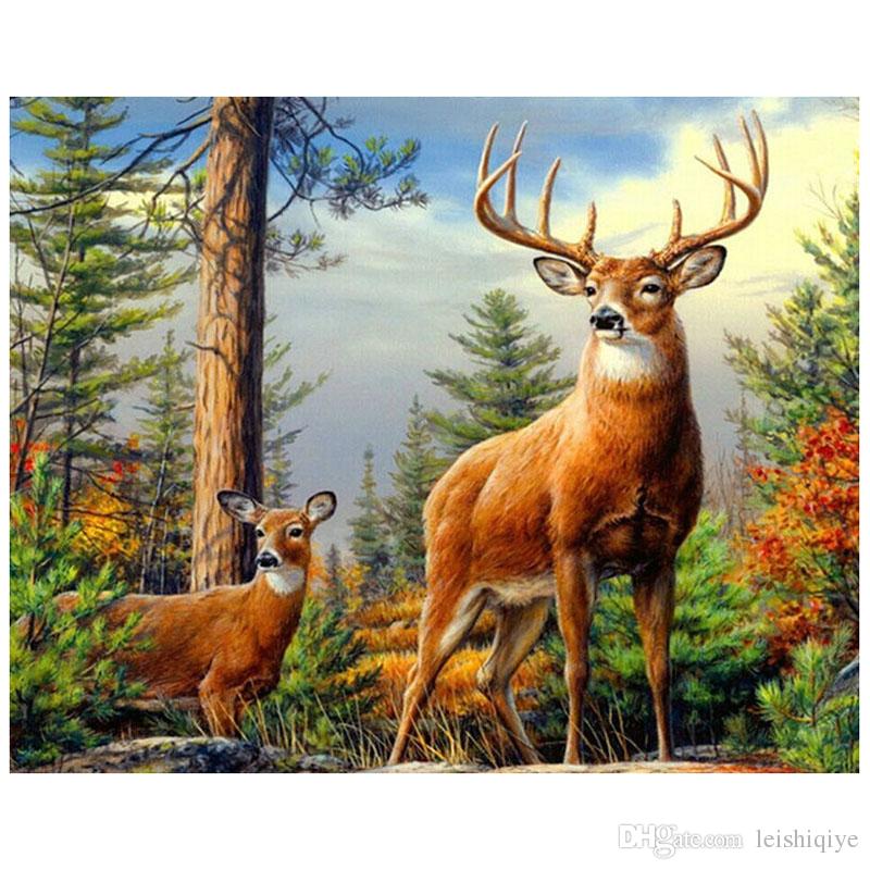 Deer In The Woods Painting at PaintingValley.com | Explore collection ...