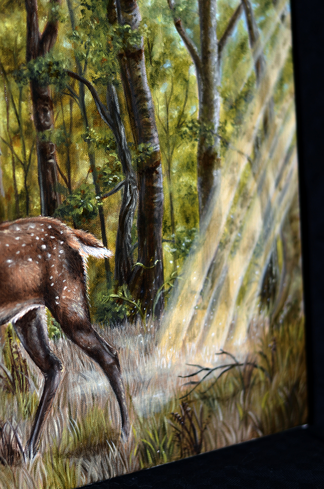 662x1000 Heart Chakra Into The Woods Painting Complete! Plantiebee - Deer In The Woods Painting