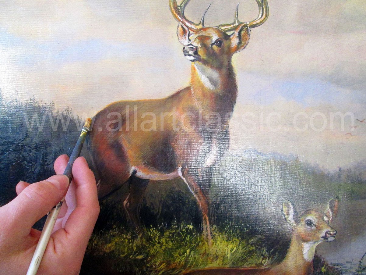 1202x902 Painting Deer In Oil Using An Old Classic Technique - Deer Oil Painting