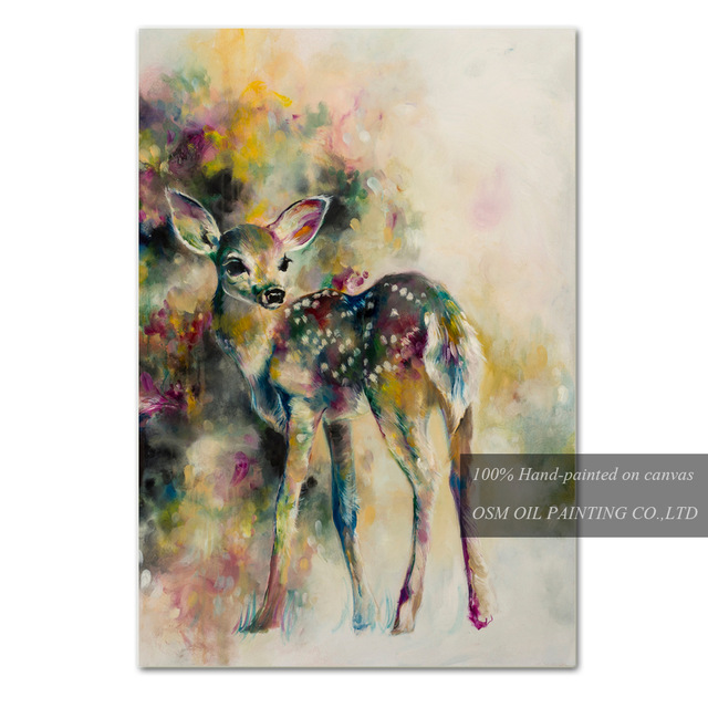 640x640 Professional Painter Directly Support Hand Painted Deer Oil - Deer Oil Painting