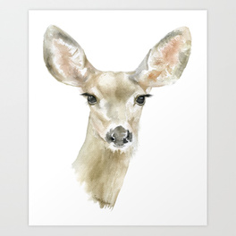 264x264 Deer Painting Art Prints Society6 - Deer Painting