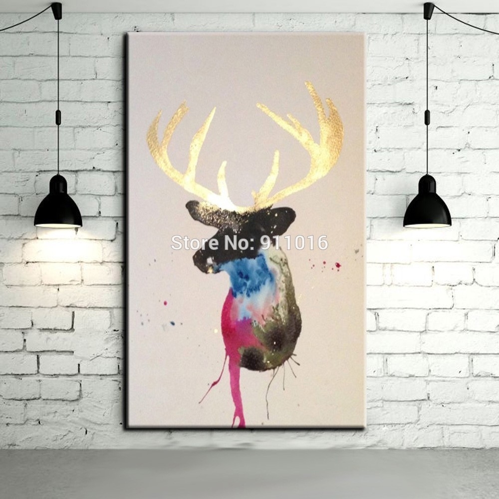 1000x1000 View Gallery Of Abstract Deer Wall Art (Showing 4 Of 20 Photos) - Deer Painting Abstract