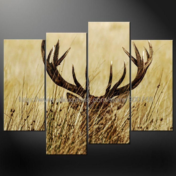 750x750 Deer Painting Abstract - Deer Painting Abstract