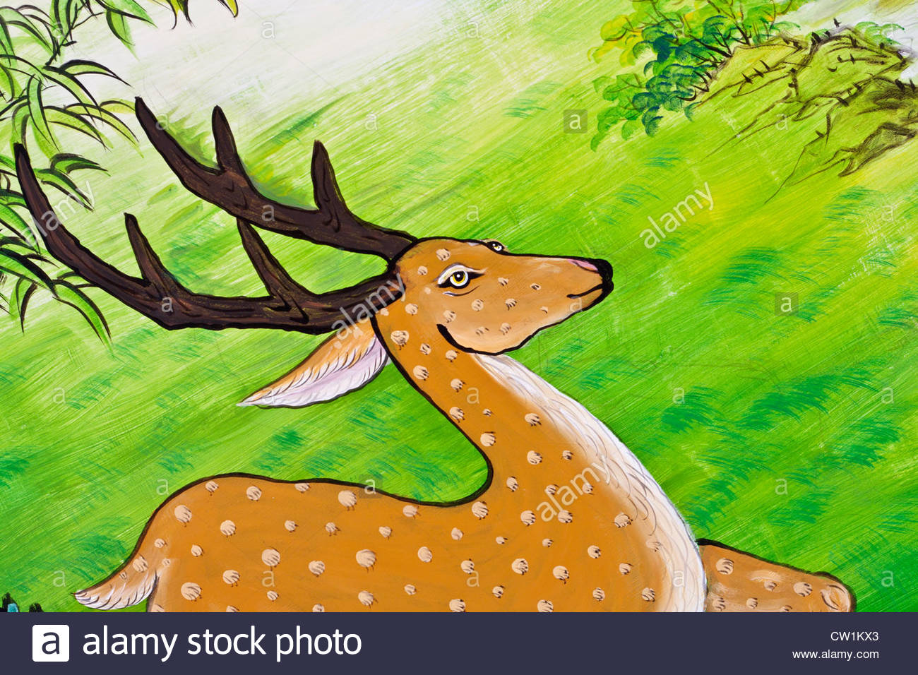 1300x956 Deer Painting Stock Photos Amp Deer Painting Stock Images - Deer Painting Images