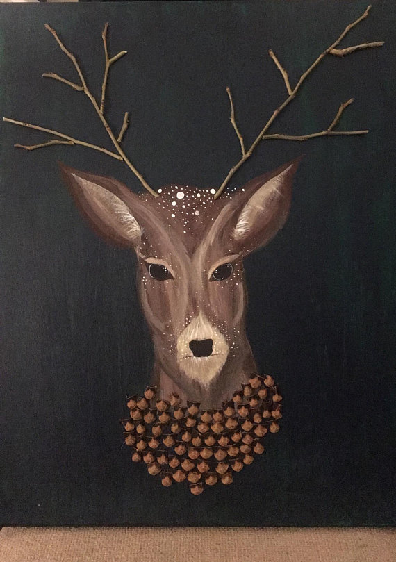 570x809 Deer Painting - Deer Painting Images