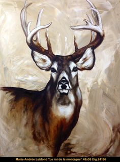 236x320 Whitetail Deerlijst[1600x1200] Decoupage Paintings - Deer Painting On Canvas