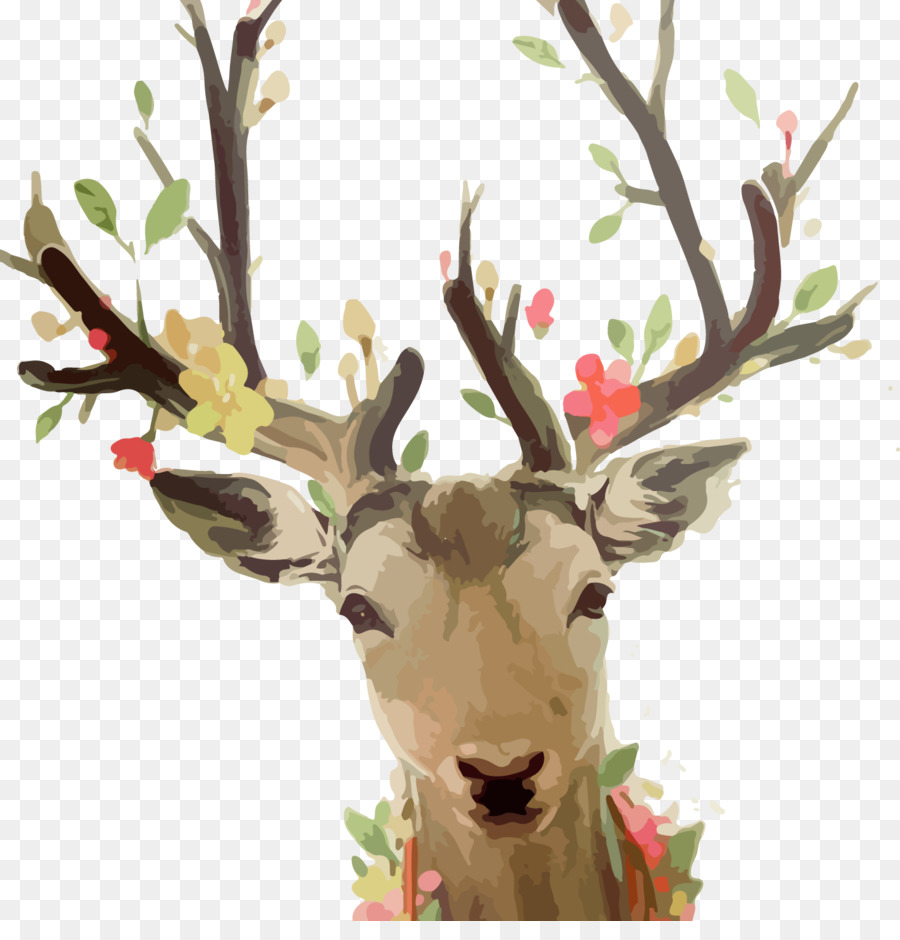 900x940 Deer Oil Painting Canvas - Deer Painting On Canvas