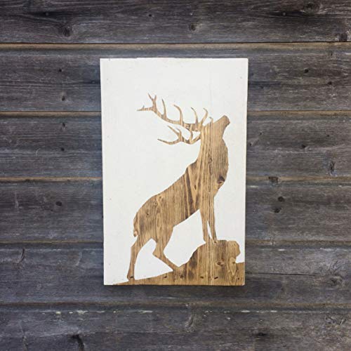 500x500 Stag Silhouette - Deer Painting On Wood