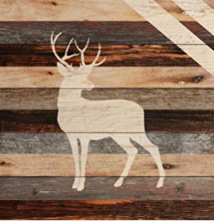 310x320 Deer Wood Silhouette Wall Art Home Amp Kitchen - Deer Painting On Wood