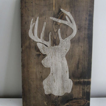 354x354 Best Stag Silhouette Products On Wanelo - Deer Painting On Wood