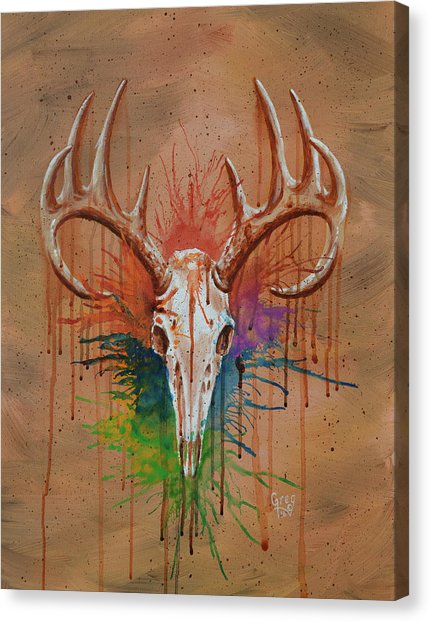 430x622 Deer Skull Canvas Prints - Deer Skull Canvas Painting