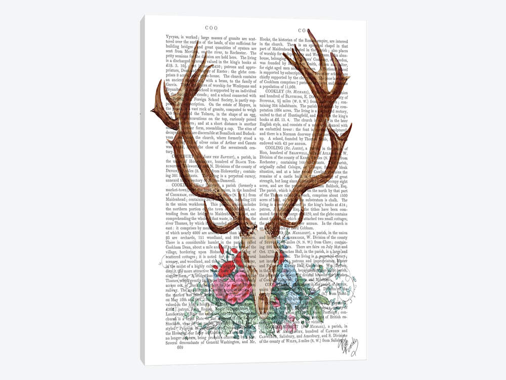 Deer Skull Canvas Painting at PaintingValley.com | Explore collection ...