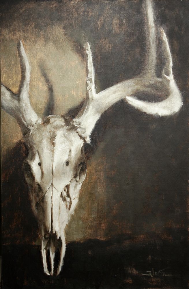 655x1000 Deer Final 1000.jpg Pixels Inspiration For Work - Deer Skull Canvas Painting