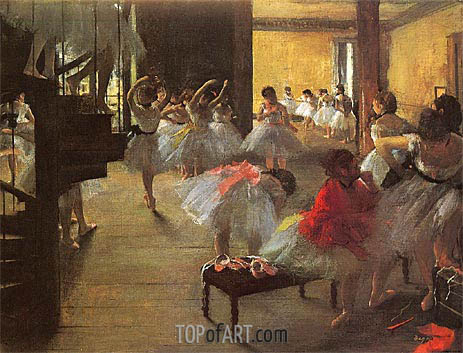 463x353 School Of Ballet (Ecole De Danse) Degas Painting Reproduction - Degas Painting