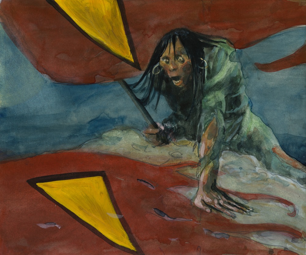 1000x832 Original Magic Card Art - Deja Vu Painting