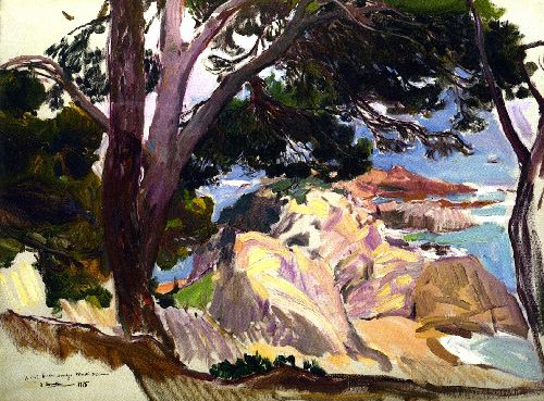 500x369 Landscape Of The Cove - Del Mar Painting
