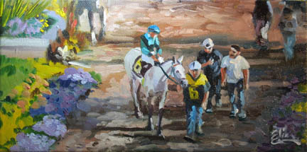 432x215 Paintings Of The Del Mar Racing Scenes By Elin Pendleton - Del Mar Painting
