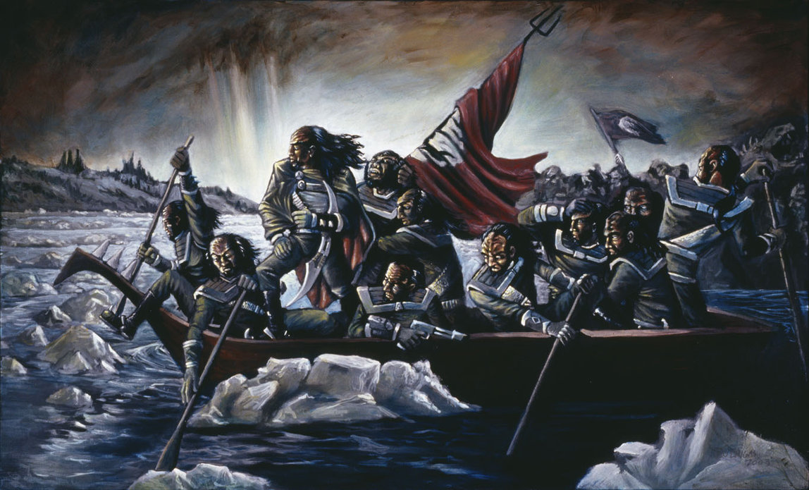 1148x695 Klingons Crossing The Delaware By Judgefang - Delaware Crossing Painting