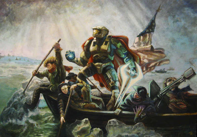 800x556 Delaware 117 By Yehoshua Reyez Halo Know Your Meme - Delaware Crossing Painting