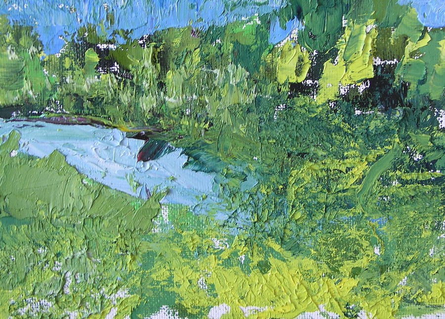 900x646 High Summer Delaware River Painting By Gail Eisenfeld - Delaware River Painting