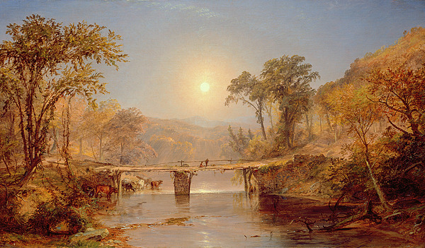 600x351 Indian Summer On The Delaware River Painting By Jasper Francis Cropsey - Delaware River Painting
