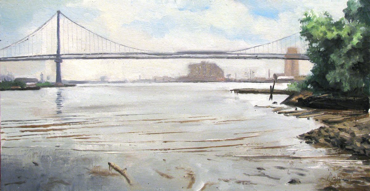 1200x619 The Dirty Palette Club Across The Delaware - Delaware River Painting