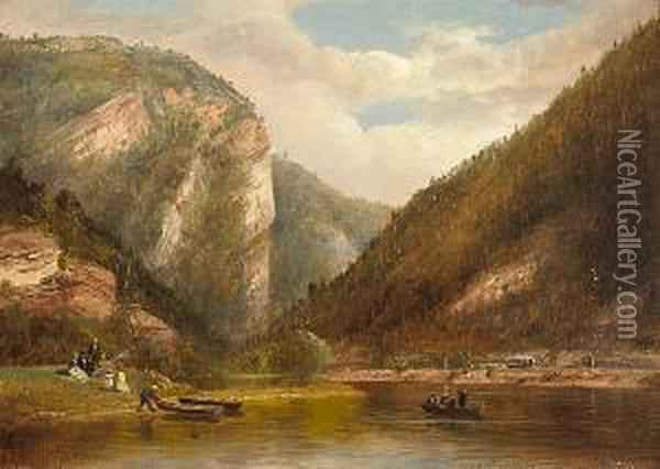 600x426 Delaware Water Gap Oil Painting Reproduction By Norton Bush - Delaware Water Gap Painting