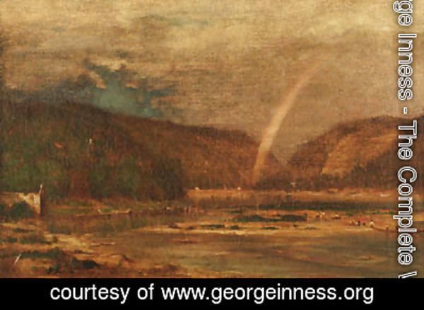 600x438 George Inness - Delaware Water Gap Painting