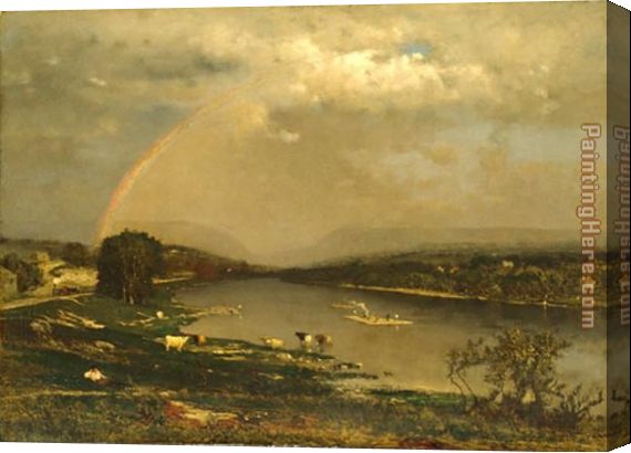 570x410 George Inness Delaware Water Gap Stretched Canvas Painting - Delaware Water Gap Painting