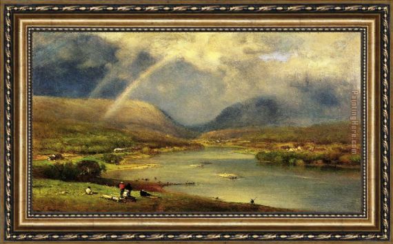 570x355 George Inness The Delaware Water Gap Framed Painting For Sale - Delaware Water Gap Painting