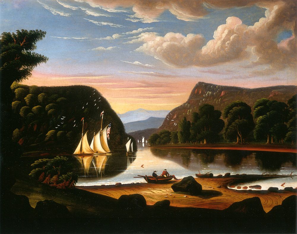1000x789 The Delaware Water Gap Attributed To Thomas Chambers This - Delaware Water Gap Painting