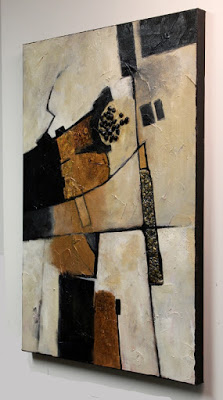 223x400 Carol Nelson Fine Art Blog Mixed Media Contemporary Abstract Art - Deliberation Painting