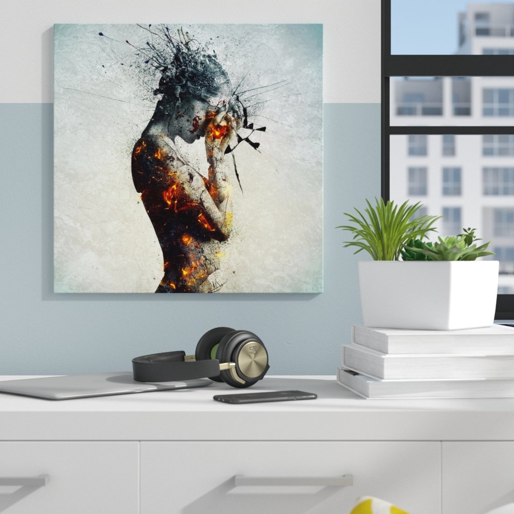 1000x1000 Zipcode Design Deliberation By Mario Sanchez Nevado Framed Graphic - Deliberation Painting