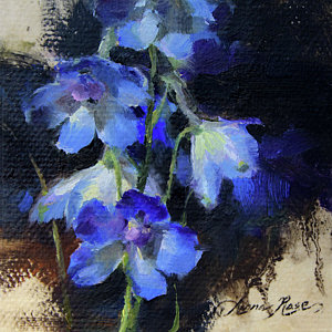 300x300 Delphinium Paintings Fine Art America - Delphinium Painting