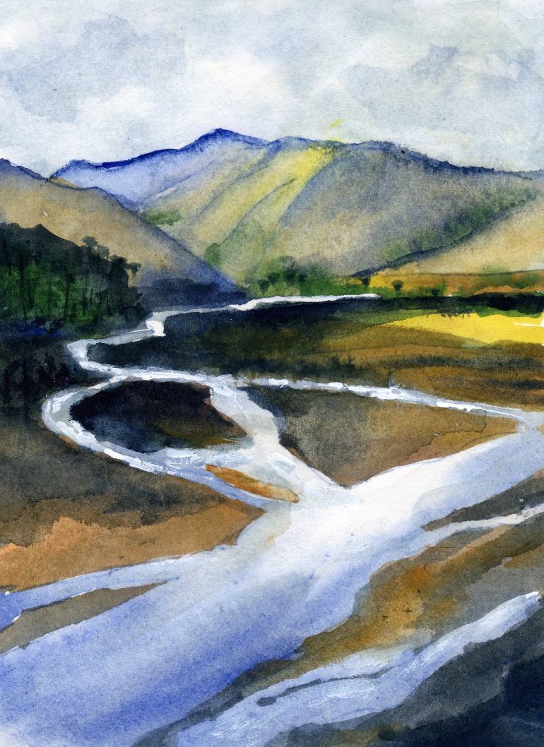 770x1058 Saatchi Art Sacramento River Delta Painting By Randy Sprout - Delta Painting