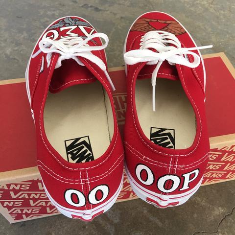 480x480 Delta Sigma Theta Sorority Custom Hand Painted Vans - Delta Sigma Theta Painting