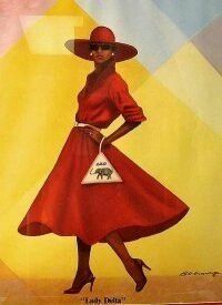 200x275 I Made This Painting For A Soror. Delta Diva - Delta Sigma Theta Painting