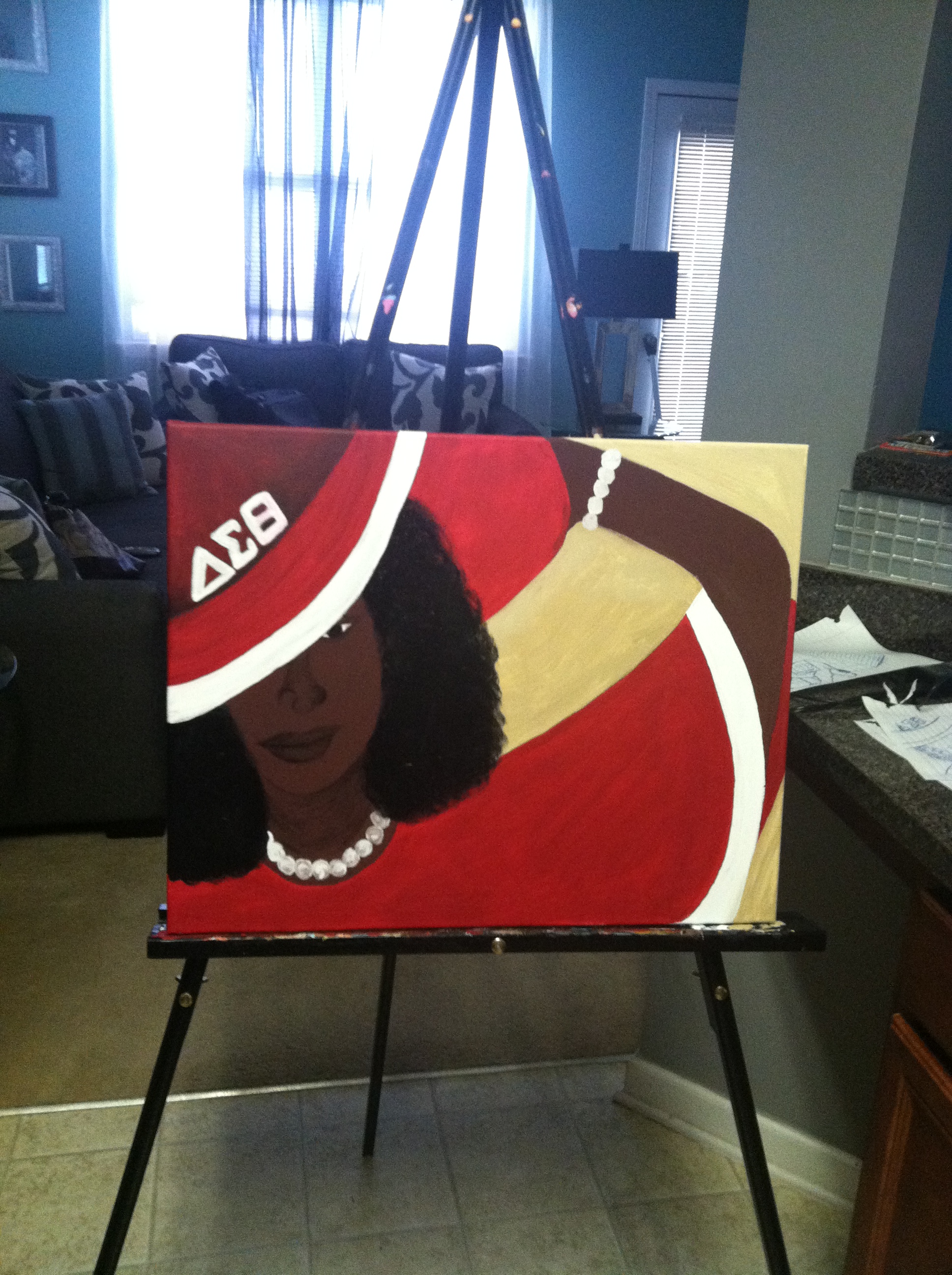 1936x2592 Delta Lady Gifted Hands 512 Foundmyself - Delta Sigma Theta Painting