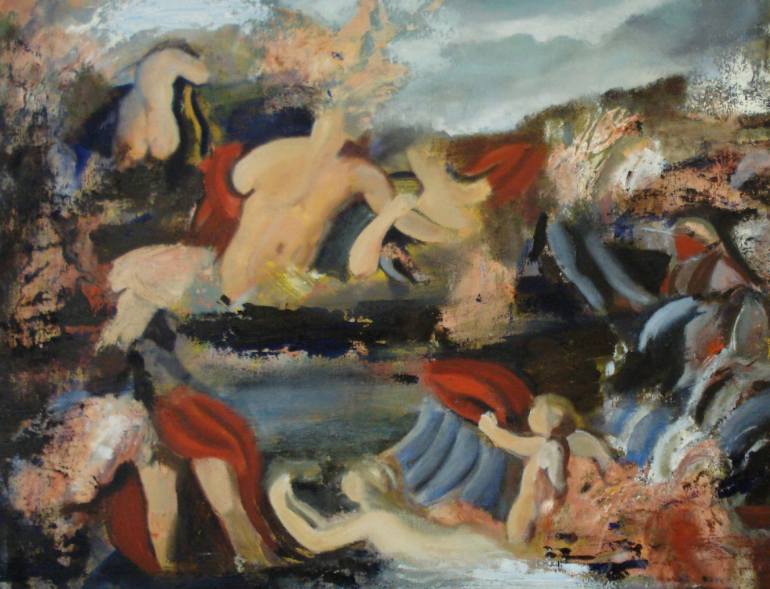 770x589 Saatchi Art Le Deluge Painting By Lesley Omara - Deluge Painting