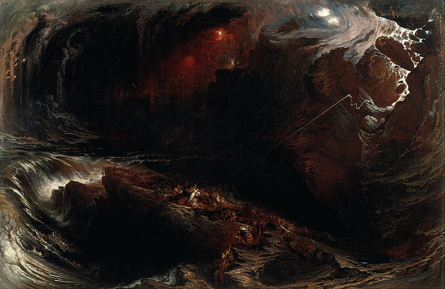 900x585 The Deluge Painting By John Martin - Deluge Painting