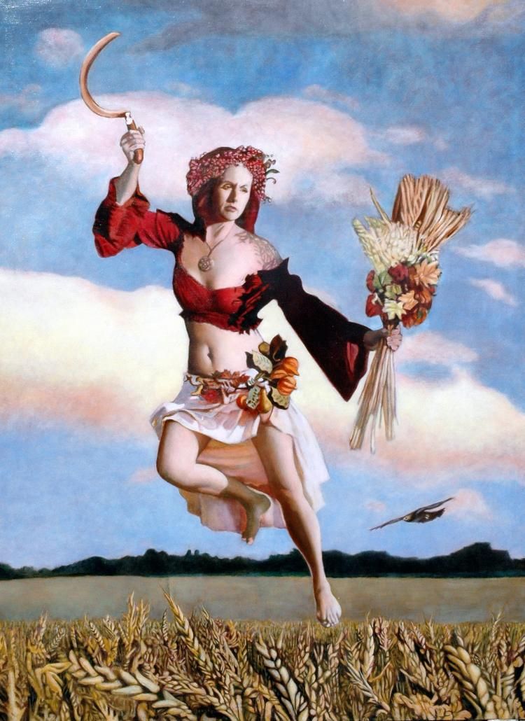 750x1030 Angry Mother Earth Shelly Salter's Painting Story Of Demeter - Demeter Painting