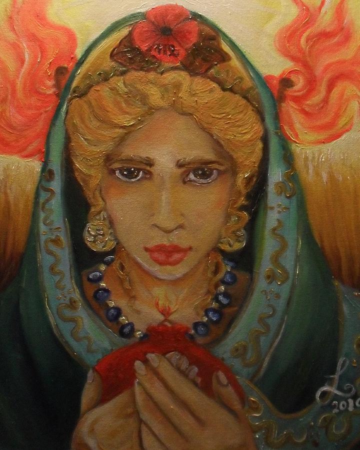 720x900 Lamp Of Demeter Painting By Samantha Sanders - Demeter Painting