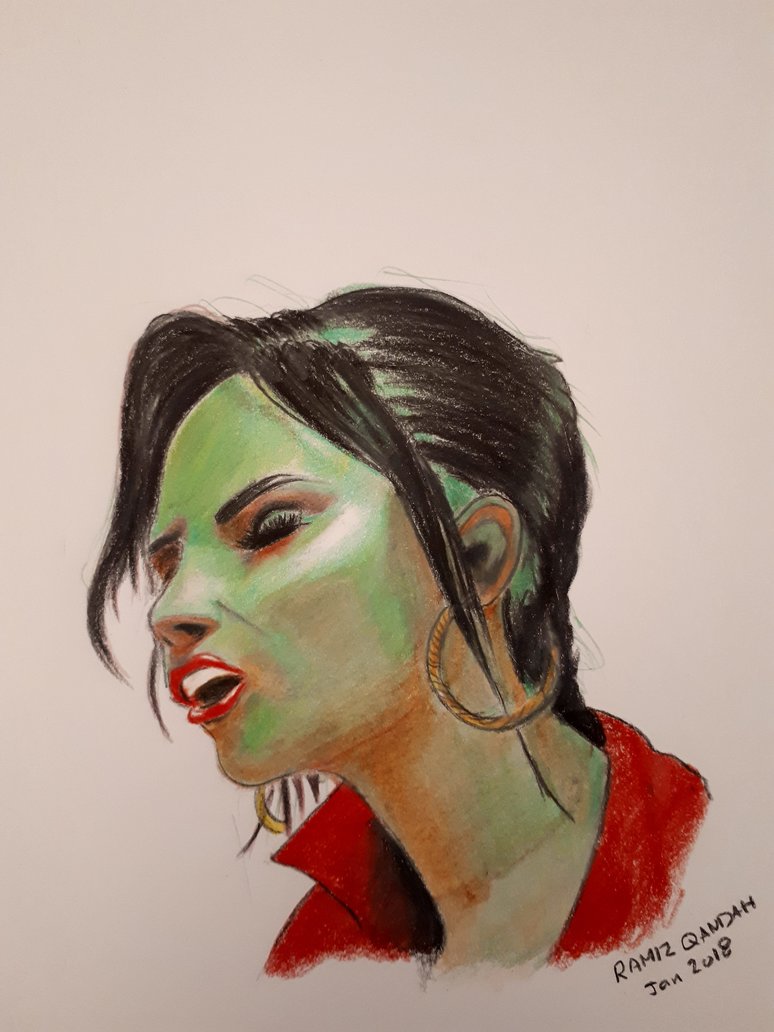 774x1032 Demi Lovato By Ramiz Qandah - Demi Lovato Painting