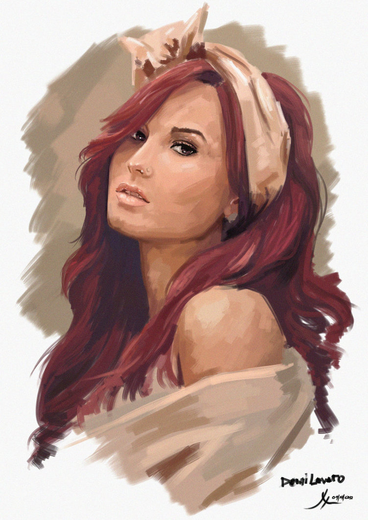 752x1063 Demi Lovato By Axlvaldez - Demi Lovato Painting
